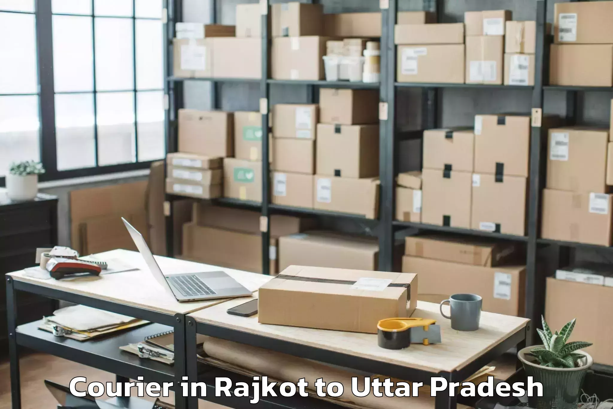 Leading Rajkot to Ambahta Courier Provider